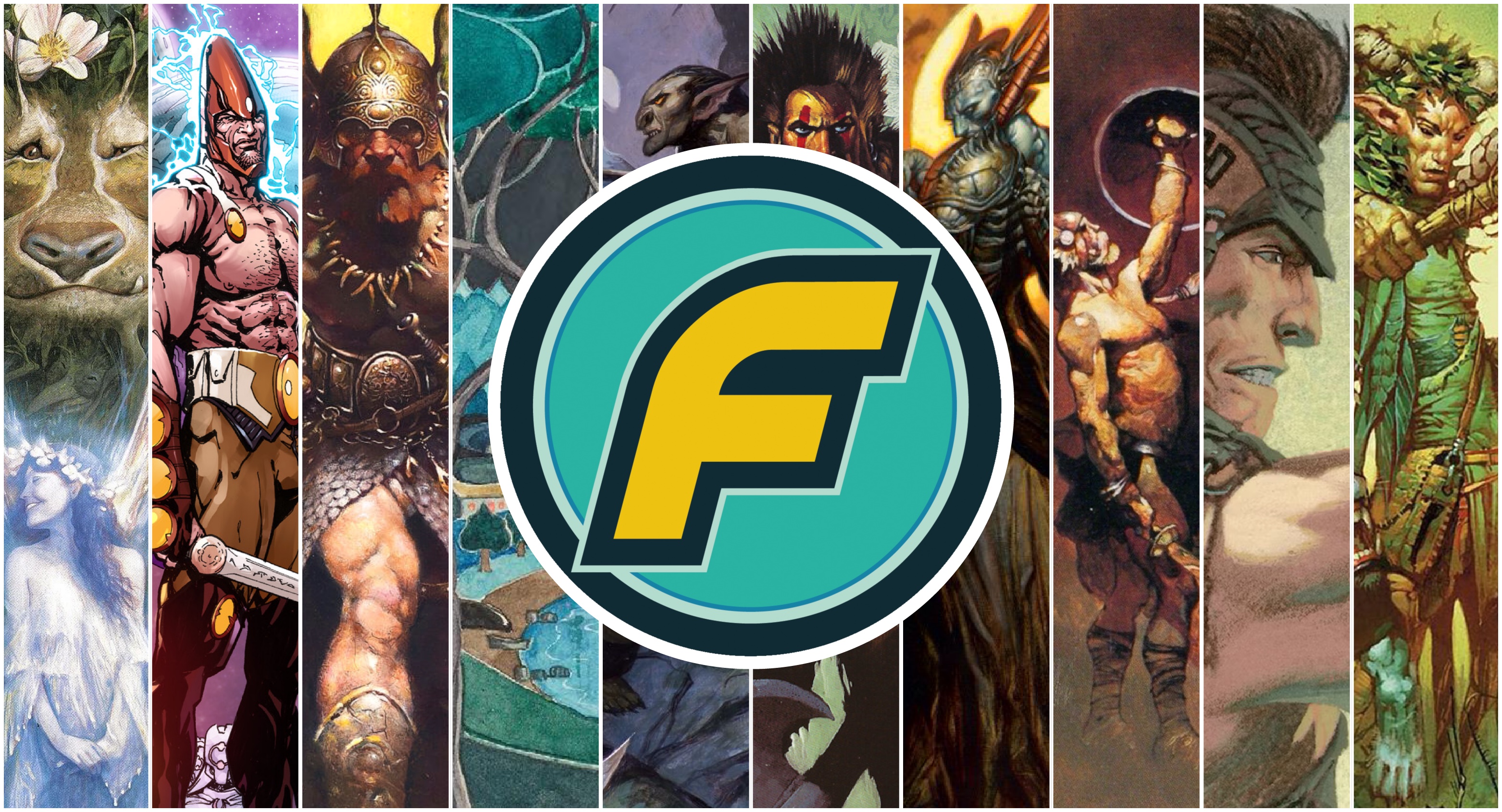 Frank Frazetta, Brian Froud, Bart Sears, JRR Tolkien, Steve Prescott, Simon Bisley, Greg Staples, Jeffrey Jones, Kev Walker, Jim Murray